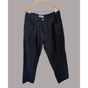 Roucha Womens Denim Cropped Jeans 100% Cotton Casual Style Navy Blue Size C/Larg